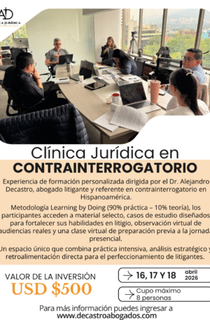 RESERVA CLÍNICA JURÍDICA EN CONTRAINTERROGATORIO – ABRIL 2026