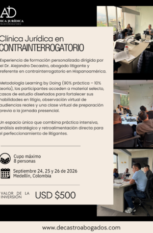 RESERVA CLÍNICA JURÍDICA EN CONTRAINTERROGATORIO – SEPTIEMBRE 2026